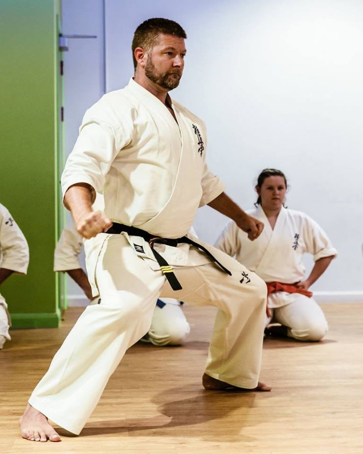 Kyokushin making a karate pose.